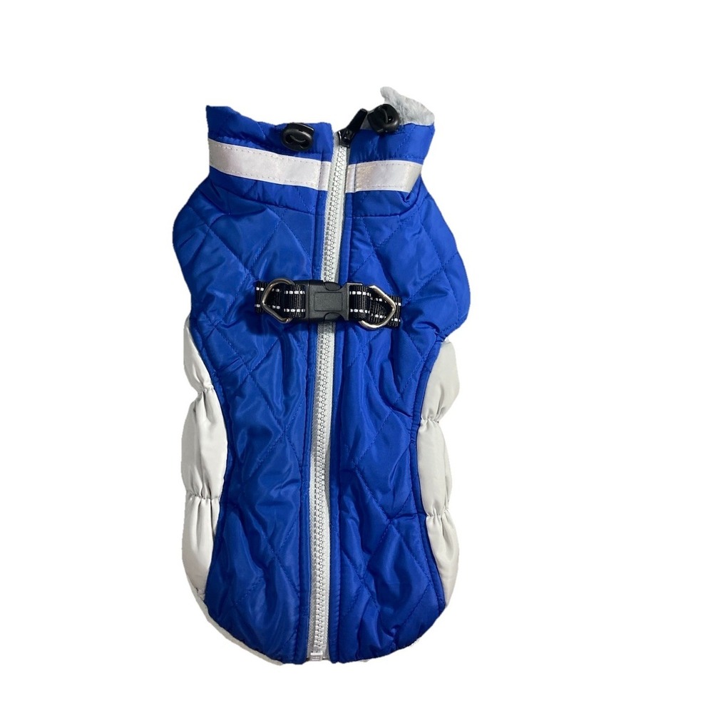Warm Polyester Blue Gray Dog Coat Jacket Small Vest Model 01 Dog Clothes